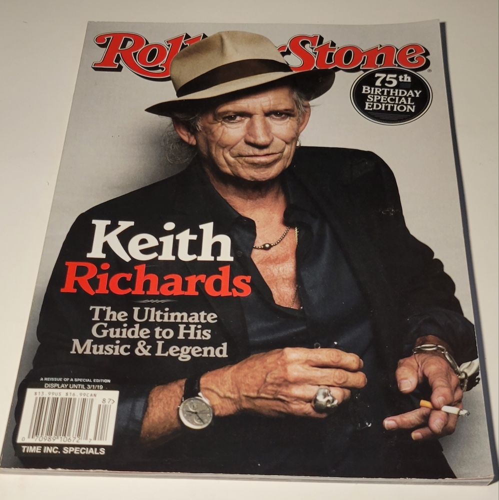 Rolling Stone 75th Birthday Edition Keith Richard's 2018